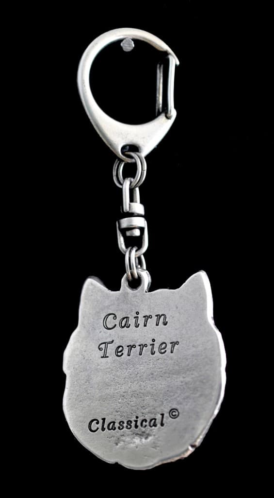 Cairn Terrier - silverpläterad nyckelring med hund, handväska dekoration, ryggsäckshänge från Art-Dog