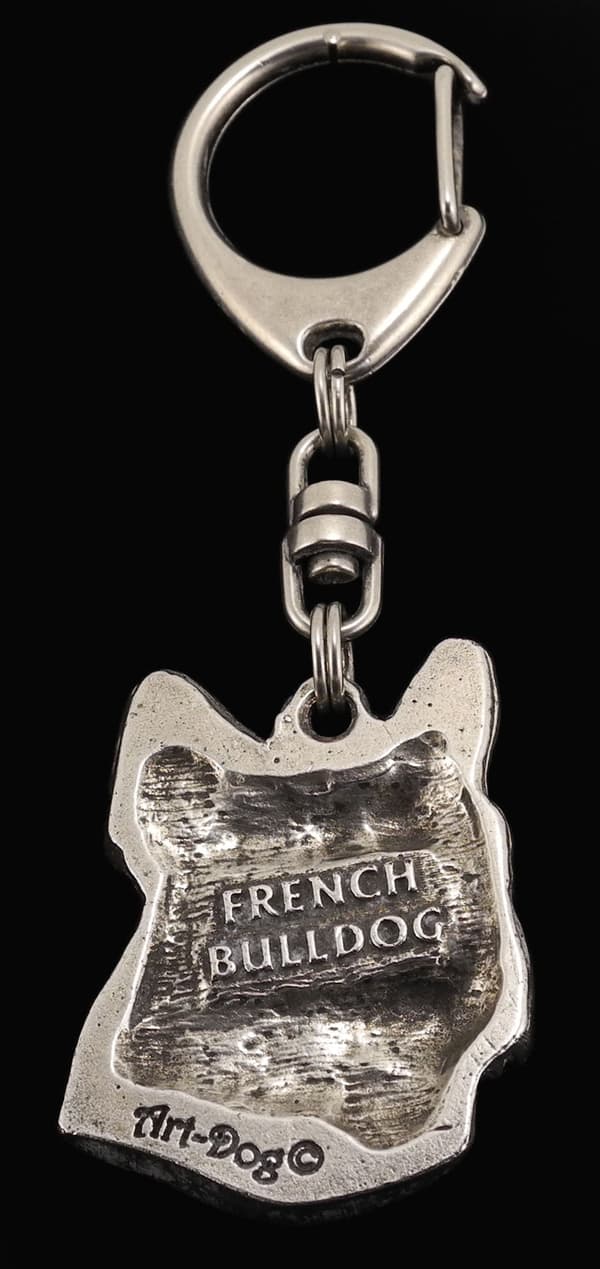 French Bulldog II - silverpläterad nyckelring med hund, handväska dekoration, ryggsäckshänge från Art-Dog