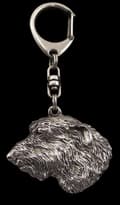 Miniatyrbild 9 av 10: Irländsk varghund, irländsk varghund I - silverpläterad nyckelring med hund, handväska dekoration, ryggsäckshänge från Art-Dog