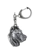 Miniatyrbillede 2 af 9: Presa Canario, Grand Danois - forsølvet nøglering med hund, håndtaskedekoration, rygsækvedhæng fra Art-Dog
