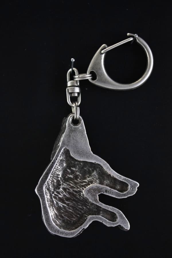 Belgian Shepherd Dog, Belgian Mountain Dog I - silverpläterad nyckelring med hund, handväska dekoration, ryggsäckshänge från Art-Dog