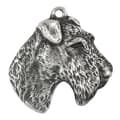 Miniatyrbild 5 av 10: Trådhårig foxterrier - silverpläterad nyckelring med hund, handväska dekoration, ryggsäckshänge från Art-Dog