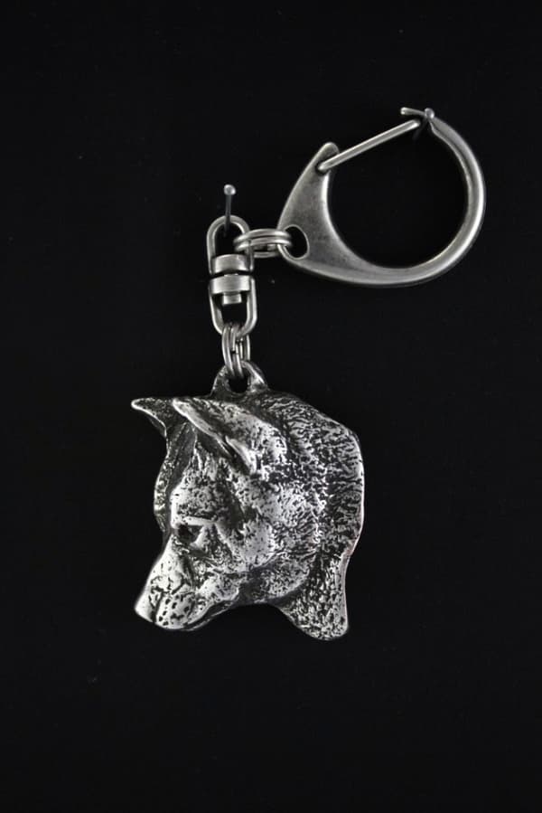 Shiba Inu - hopeoitu avaimenperä koiralla, käsilaukkukoriste, reppuriipus Art-Dogilta
