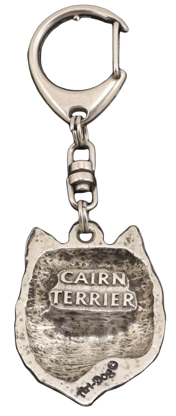 Cairn Terrier II - silverpläterad nyckelring med hund, handväska dekoration, ryggsäckshänge från Art-Dog