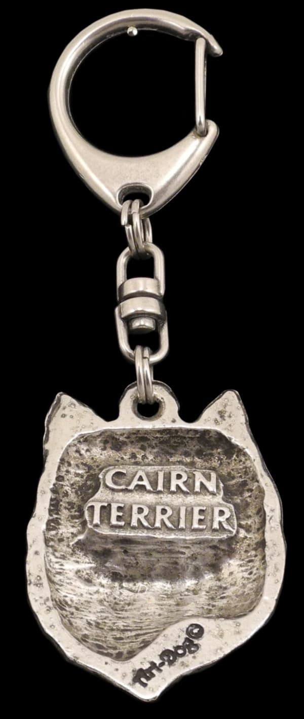 Cairn Terrier II - silverpläterad nyckelring med hund, handväska dekoration, ryggsäckshänge från Art-Dog