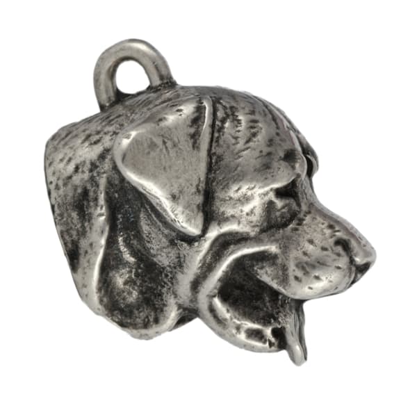 Rottweiler - silverpläterad nyckelring med hund, handväska dekoration, ryggsäckshänge från Art-Dog