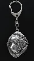 Miniatyrbild 7 av 9: Tibetansk Mastiff, Tibetansk Grand Danois - silverpläterad nyckelring med hund, handväska dekoration, ryggsäckshänge från Art-Dog