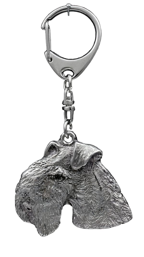 Lakeland Terrier - silverpläterad nyckelring med hund, handväska dekoration, ryggsäckshänge från Art-Dog