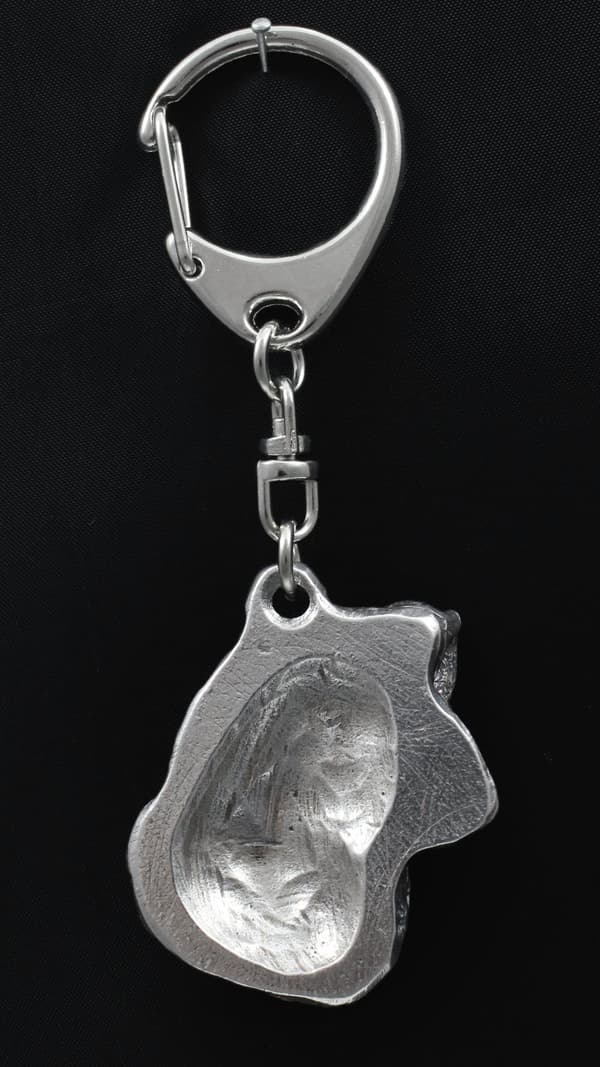 Schnauzer, Schnauzer IV - silverpläterad nyckelring med hund, handväska dekoration, ryggsäckshänge från Art-Dog