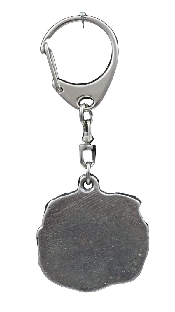 Cat - silverpläterad nyckelring med katt, handväska dekoration, ryggsäckshänge från Art-Dog II