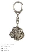Miniatyrbild 4 av 6: Bullmastiff, Bulmastiff II - silverpläterad nyckelring med hund, handväska dekoration, ryggsäckshänge från Art-Dog