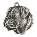 Miniatyrbild 5 av 6: Bullmastiff, Bulmastiff II - silverpläterad nyckelring med hund, handväska dekoration, ryggsäckshänge från Art-Dog