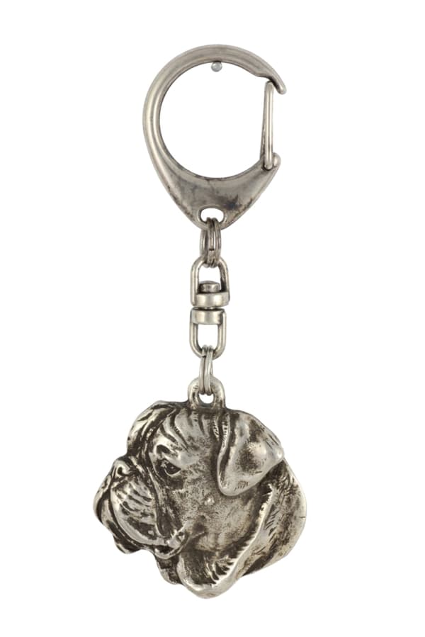 Bullmastiff, Bulmastiff II - silverpläterad nyckelring med hund, handväska dekoration, ryggsäckshänge från Art-Dog