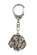 Miniatyrbild 2 av 6: Bullmastiff, Bulmastiff II - silverpläterad nyckelring med hund, handväska dekoration, ryggsäckshänge från Art-Dog