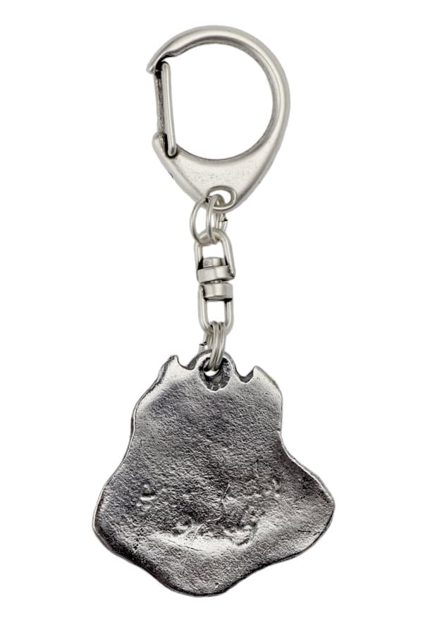 American Bully - silverpläterad nyckelring med hund, handväska dekoration, ryggsäckshänge från Art-Dog