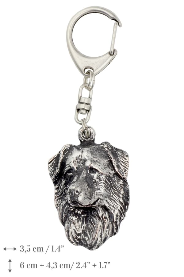 Dutch Shepherd Dog II - silverpläterad nyckelring med hund, handväska dekoration, ryggsäckshänge från Art-Dog
