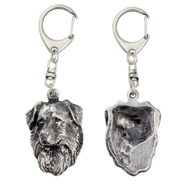 Dutch Shepherd Dog II - silverpläterad nyckelring med hund, handväska dekoration, ryggsäckshänge från Art-Dog