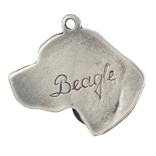 Beagle - forsølvet hundenøglering, håndtaskedekoration, rygsækvedhæng fra Art-Dog