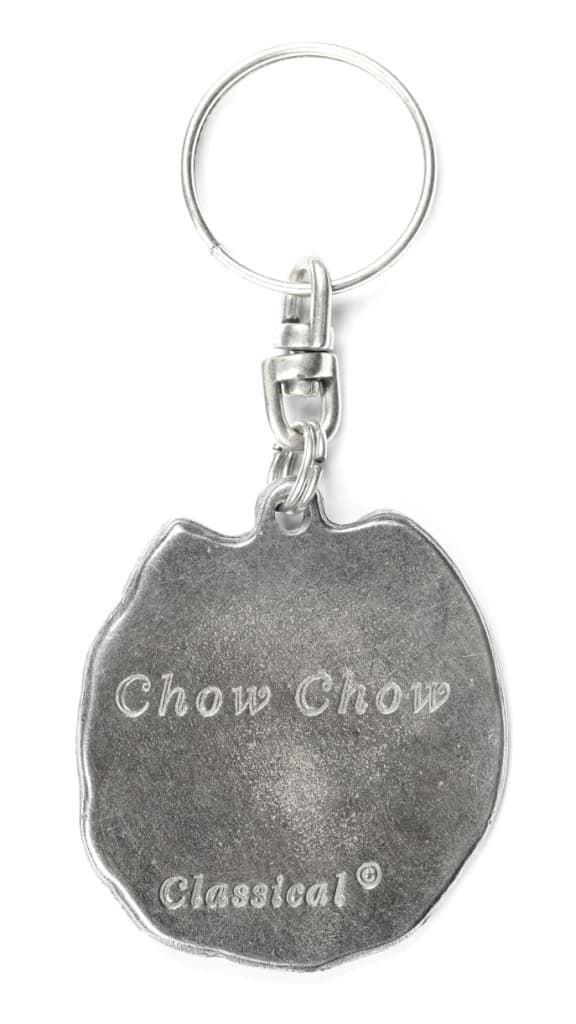 Chow Chow - silverpläterad hundnyckelring, handväska dekoration, ryggsäckshänge från Art-Dog