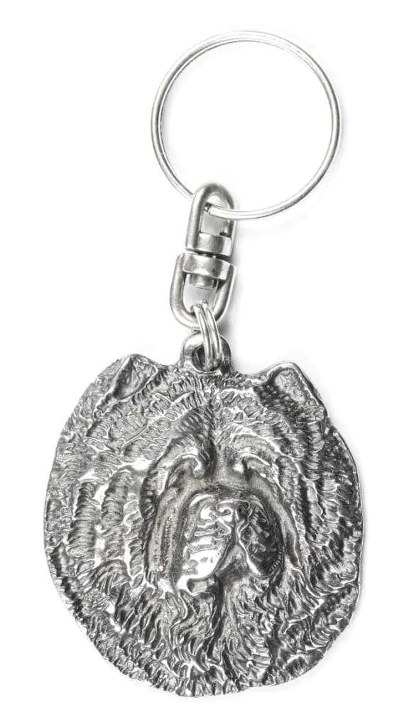 Chow Chow - silverpläterad hundnyckelring, handväska dekoration, ryggsäckshänge från Art-Dog