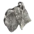 Miniatyrbild 4 av 5: Schnauzer, Schnauzer - silverpläterad hundnyckelring, handväska dekoration, ryggsäckshänge från Art-Dog