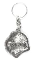 Miniatyrbild 3 av 6: Bouvier des Flandres - silverpläterad hundnyckelring, handväska dekoration, ryggsäckshänge från Art-Dog