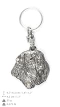 Miniatyrbild 4 av 6: Bouvier des Flandres - silverpläterad hundnyckelring, handväska dekoration, ryggsäckshänge från Art-Dog