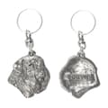 Miniatyrbild 1 av 6: Bouvier des Flandres - silverpläterad hundnyckelring, handväska dekoration, ryggsäckshänge från Art-Dog