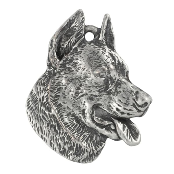 Schäfer, Alsace - silverpläterad hundnyckelring, handväska dekoration, ryggsäckshänge från Art-Dog