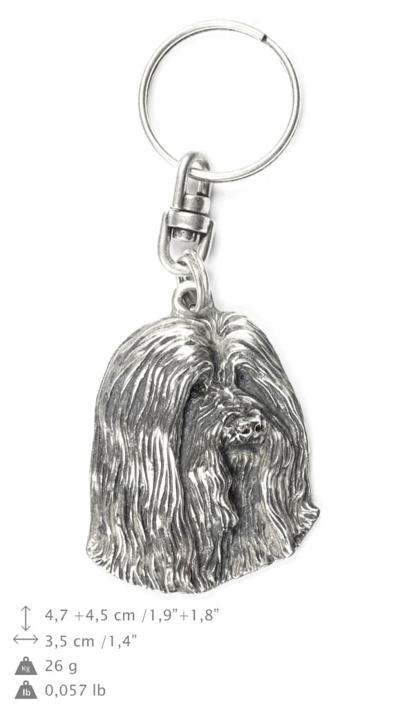 Partacollie, Highland Collie - hopeoitu koiran avaimenperä, käsilaukun koristelu, reppuriipus Art-Dogilta