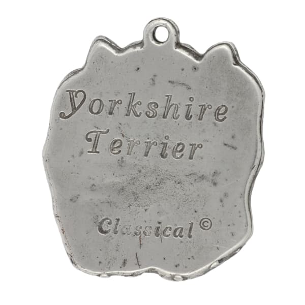 Yorkshire Terrier, York, York, Yorkie I - silverpläterad hundnyckelring, handväska dekoration, ryggsäckshänge från Art-Dog