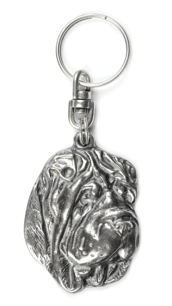 Shar-Pei - silverpläterad hundnyckelring, handväska dekoration, ryggsäckshänge från Art-Dog