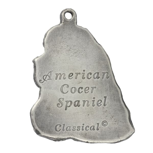 American Cocker Spaniel - silverpläterad hundnyckelring, handväska dekoration, ryggsäckshänge från Art-Dog