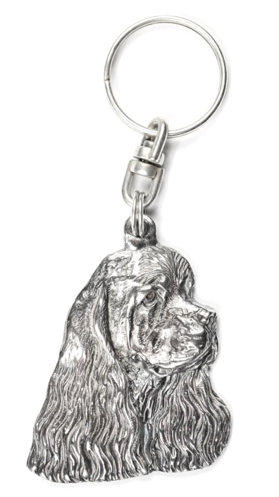 American Cocker Spaniel - silverpläterad hundnyckelring, handväska dekoration, ryggsäckshänge från Art-Dog