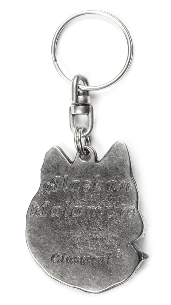 Alaskan Malamute - silverpläterad hundnyckelring, handväska dekoration, ryggsäckshänge från Art-Dog
