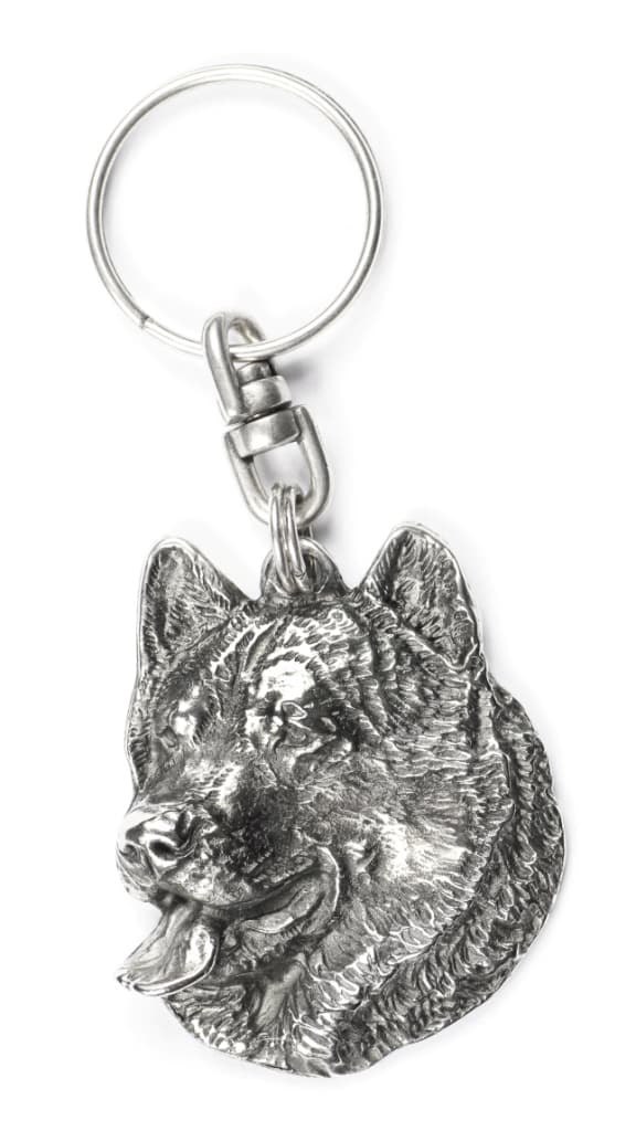 Alaskan Malamute - silverpläterad hundnyckelring, handväska dekoration, ryggsäckshänge från Art-Dog