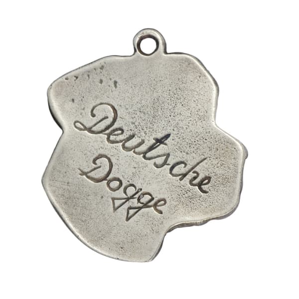 Great Dane II - silverpläterad hundnyckelring, handväska dekoration, ryggsäckshänge från Art-Dog