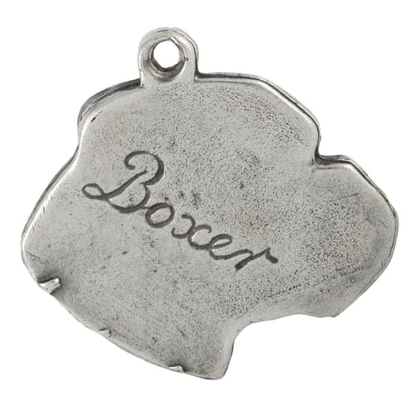 Boxer, Boxer III - forsølvet hundenøglering, håndtaskedekoration, rygsækvedhæng fra Art-Dog