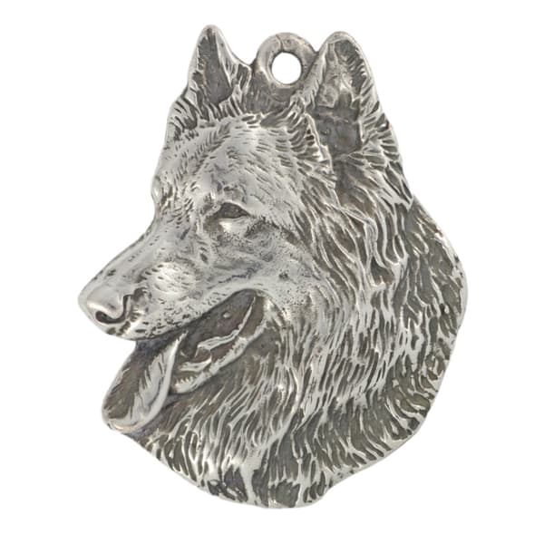 Belgian Shepherd Dog, Belgian Mountain Dog - silverpläterad hundnyckelring, handväska dekoration, ryggsäckshänge från Art-Dog
