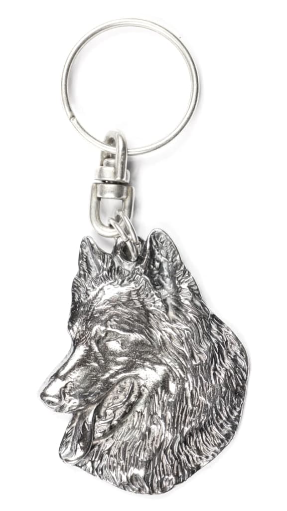 Belgian Shepherd Dog, Belgian Mountain Dog - silverpläterad hundnyckelring, handväska dekoration, ryggsäckshänge från Art-Dog