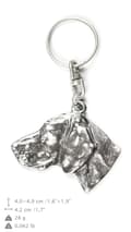 Miniatyrbild 4 av 6: Weimaraner, Weimaraner - silverpläterad nyckelring med hund, handväska dekoration, ryggsäckshänge från Art-Dog