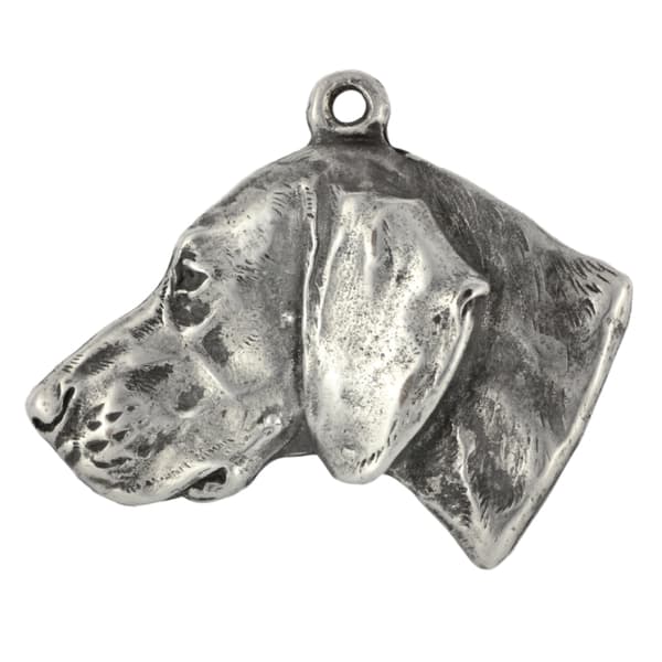 Weimaraner, Weimaraner - silverpläterad nyckelring med hund, handväska dekoration, ryggsäckshänge från Art-Dog