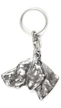 Miniatyrbild 2 av 6: Weimaraner, Weimaraner - silverpläterad nyckelring med hund, handväska dekoration, ryggsäckshänge från Art-Dog