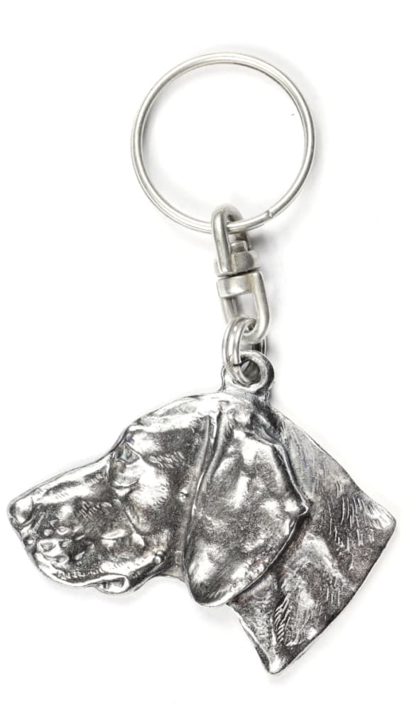 Weimaraner, Weimaraner - silverpläterad nyckelring med hund, handväska dekoration, ryggsäckshänge från Art-Dog