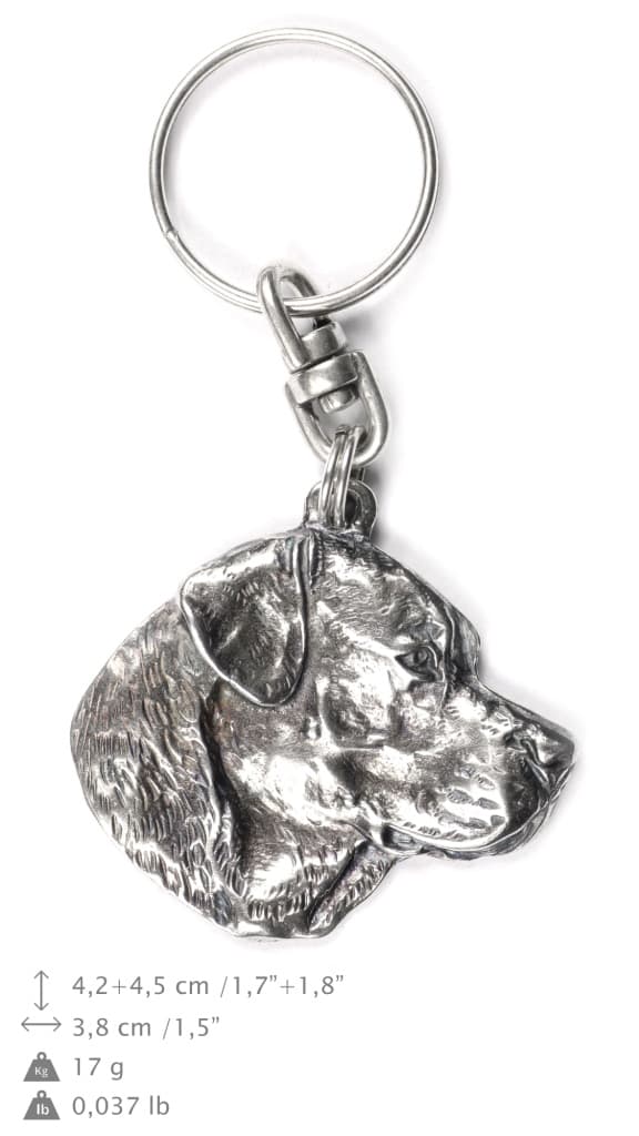 Labrador Retriever - forsølvet hundenøglering, håndtaskedekoration, rygsækvedhæng fra Art-Dog