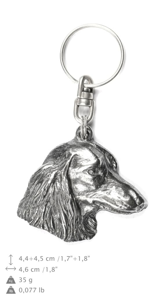 Tax - silverpläterad hundnyckelring, handväska dekoration, ryggsäckshänge från Art-Dog