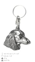 Miniatyrbild 4 av 6: Tax - silverpläterad hundnyckelring, handväska dekoration, ryggsäckshänge från Art-Dog