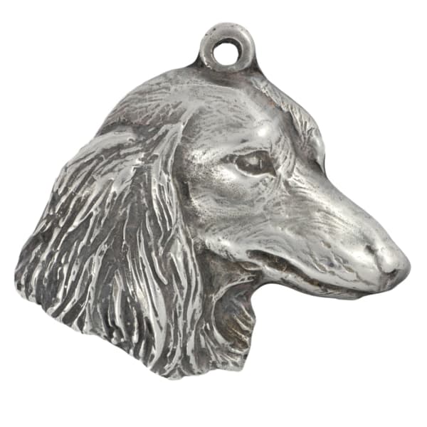Tax - silverpläterad hundnyckelring, handväska dekoration, ryggsäckshänge från Art-Dog