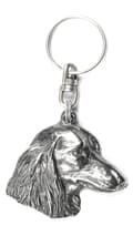 Miniatyrbild 2 av 6: Tax - silverpläterad hundnyckelring, handväska dekoration, ryggsäckshänge från Art-Dog