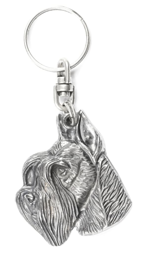 Schnauzer, Schnauzer I - silverpläterad hundnyckelring, handväska dekoration, ryggsäckshänge från Art-Dog